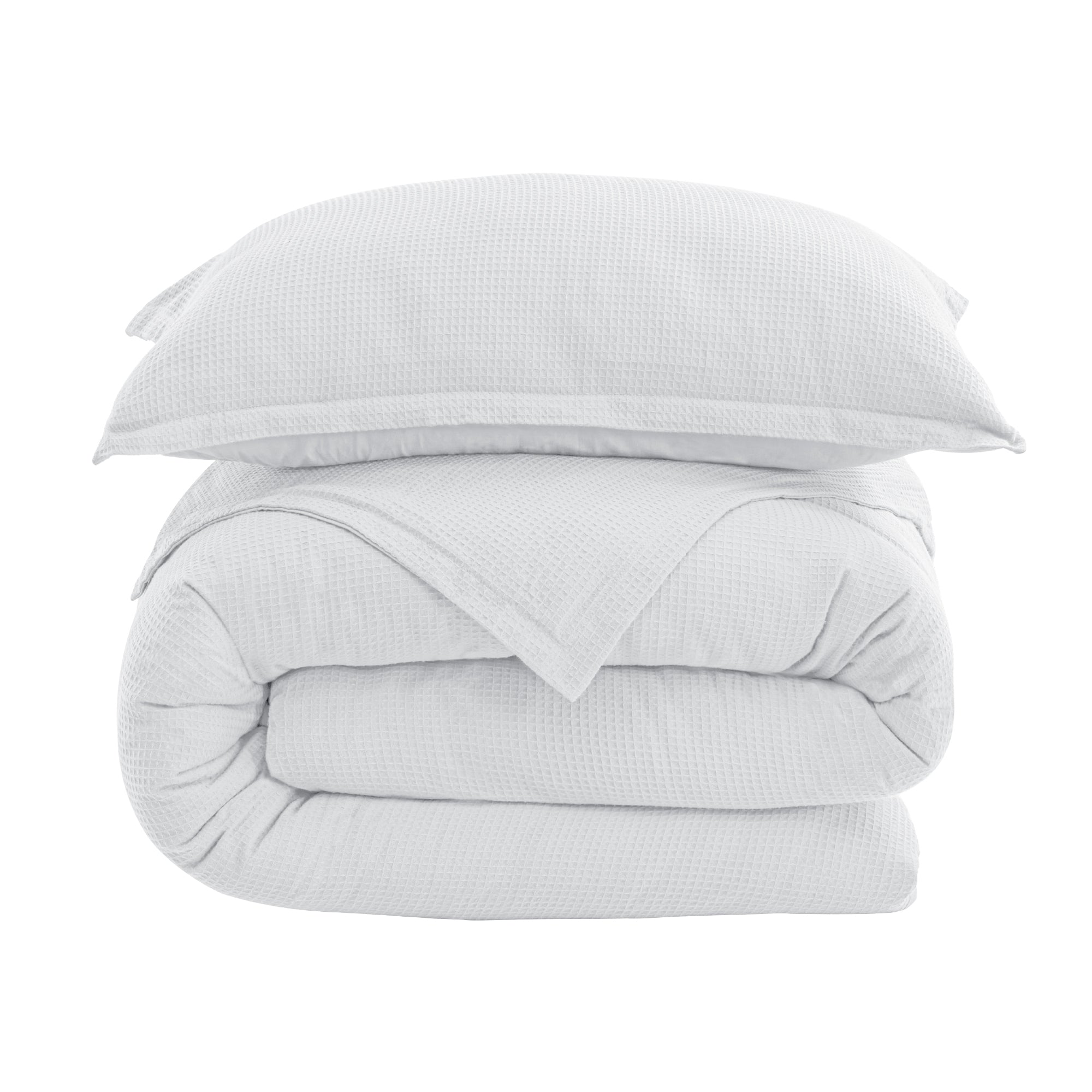 Lovana Waffle Weave Cotton Duvet Cover Set