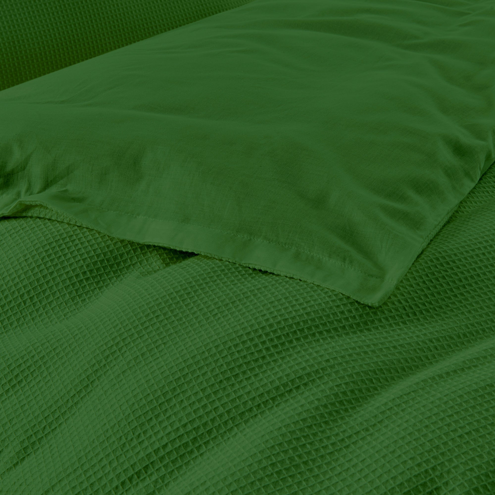 Lovana Waffle Weave Cotton Duvet Cover Set