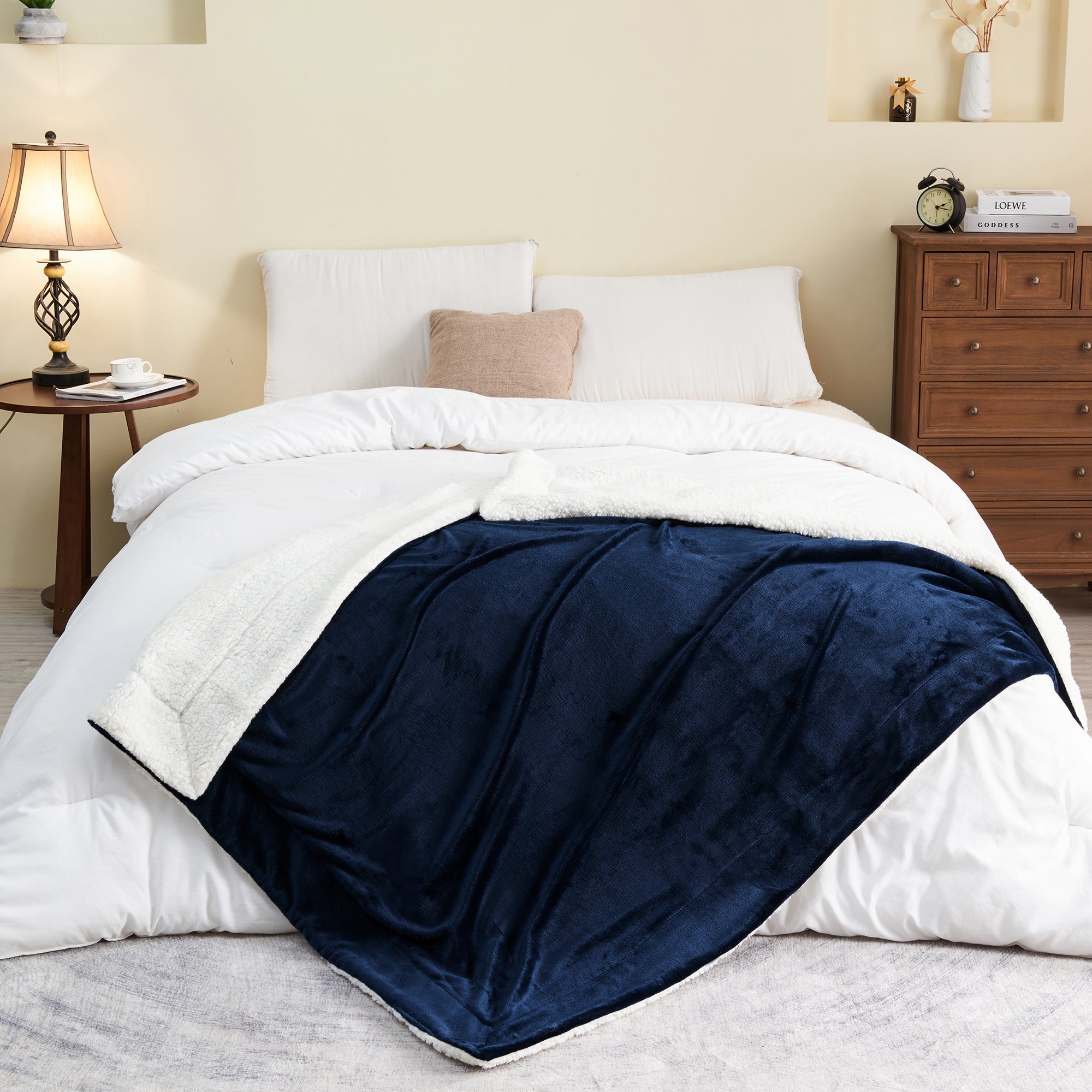 Lovana Sherpa Flannel Fleece Throw Blanket Warm Blankets For Winter
