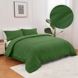 Lovana Waffle Weave Cotton Duvet Cover Set