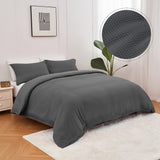 Lovana Waffle Weave Cotton Duvet Cover Set