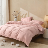 Lovana 100% Washed Cotton Quilt Cover Set Ultra Soft Breathable