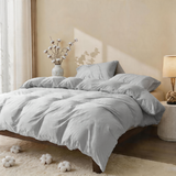 Lovana 100% Washed Cotton Quilt Cover Set Ultra Soft Breathable