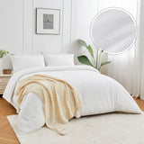 Lovana Waffle Weave Cotton Duvet Cover Set