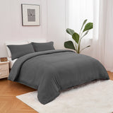 Lovana Waffle Weave Cotton Duvet Cover Set