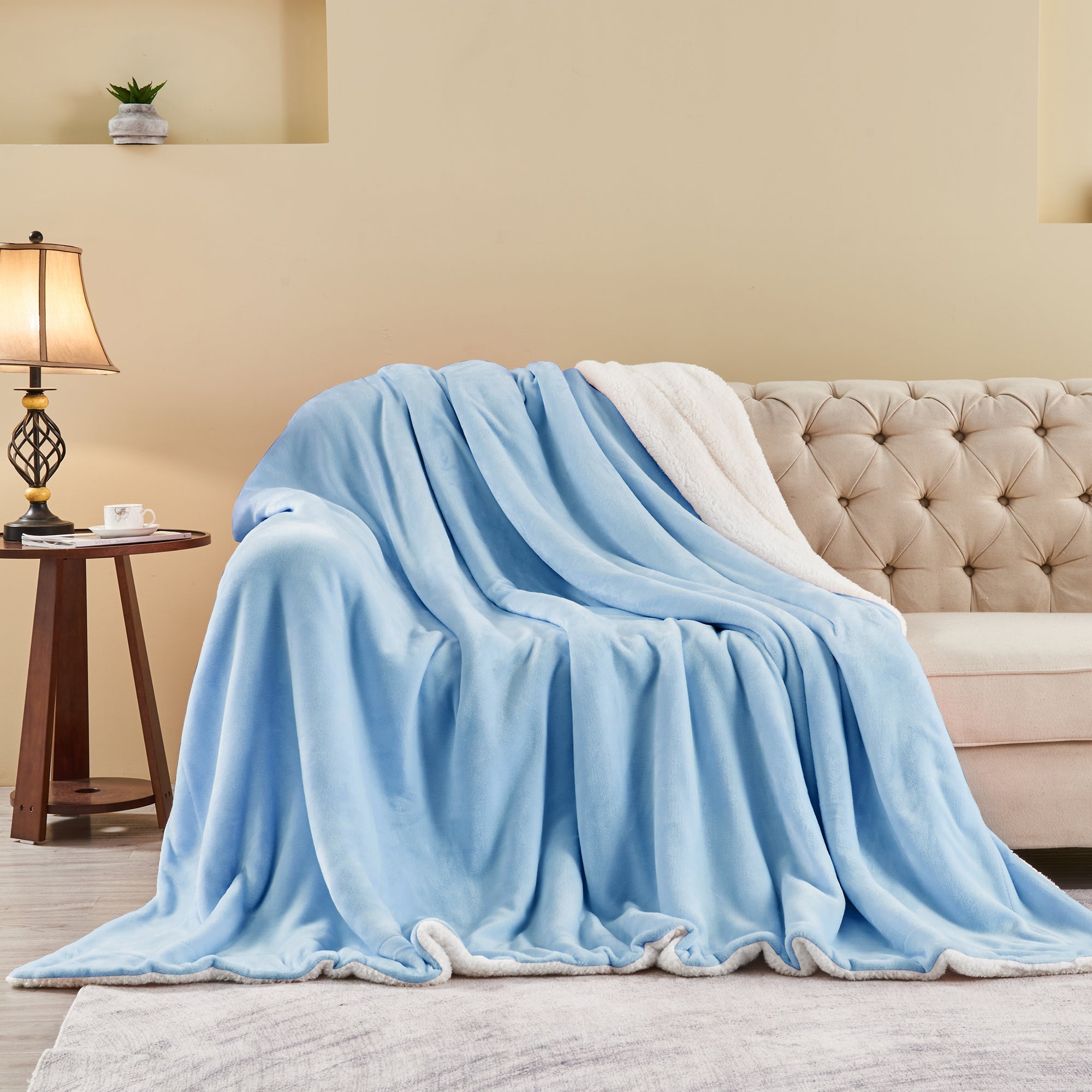 Lovana Sherpa Flannel Fleece Throw Blanket Warm Blankets For Winter